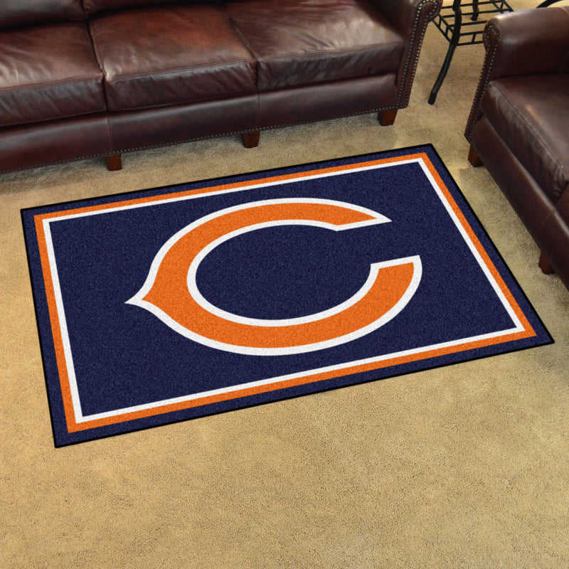 Chicago Bears NFL 4x6 Plush Rugs