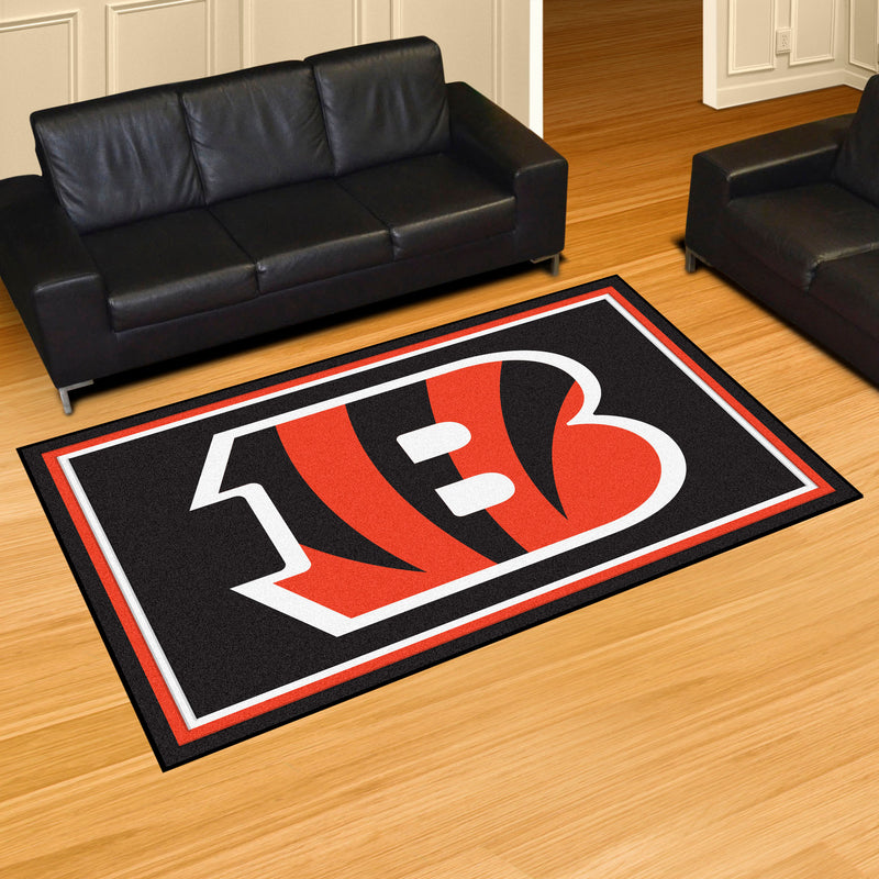 Cincinnati Bengals NFL 5x8 Plush Rugs