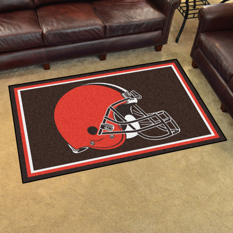 Cleveland Browns NFL 4x6 Plush Rugs