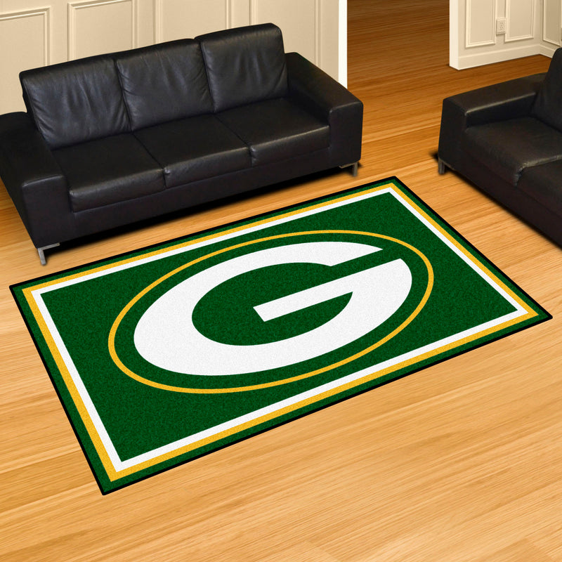 Green Bay Packers NFL 5x8 Plush Rugs