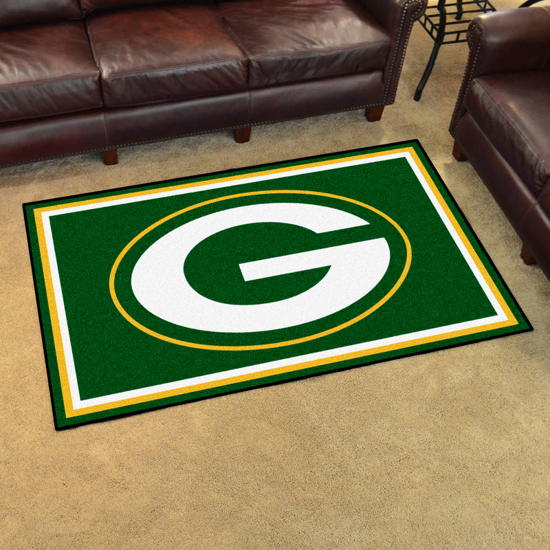 Green Bay Packers NFL 4x6 Plush Rugs