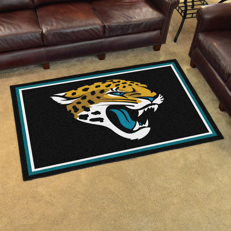 Jacksonville Jaguars NFL 4x6 Plush Rugs
