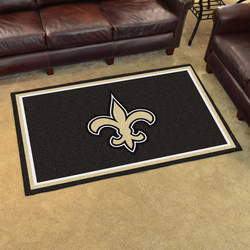 New Orleans Saints NFL 4x6 Plush Rugs