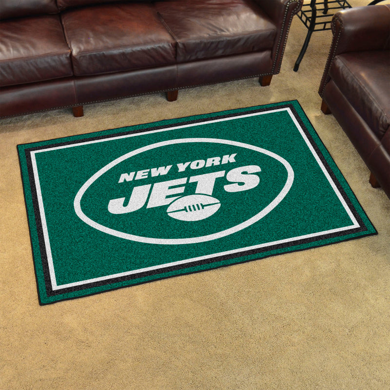 New York Jets NFL 4x6 Plush Rugs
