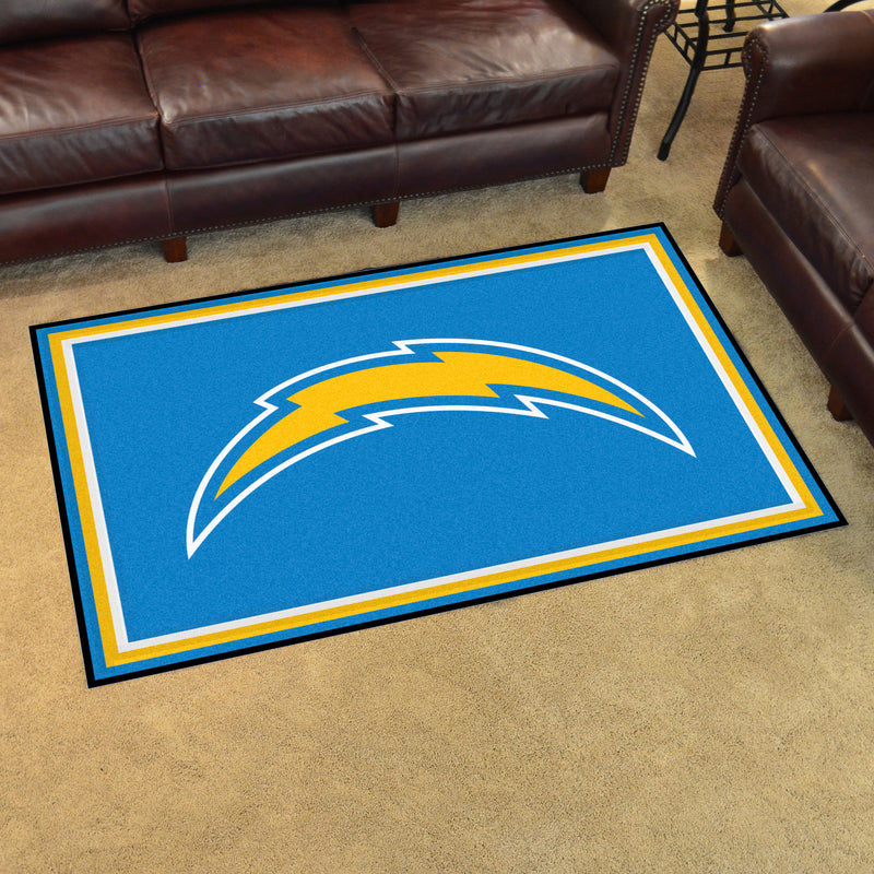 Los Angeles Chargers NFL 4x6 Plush Rugs