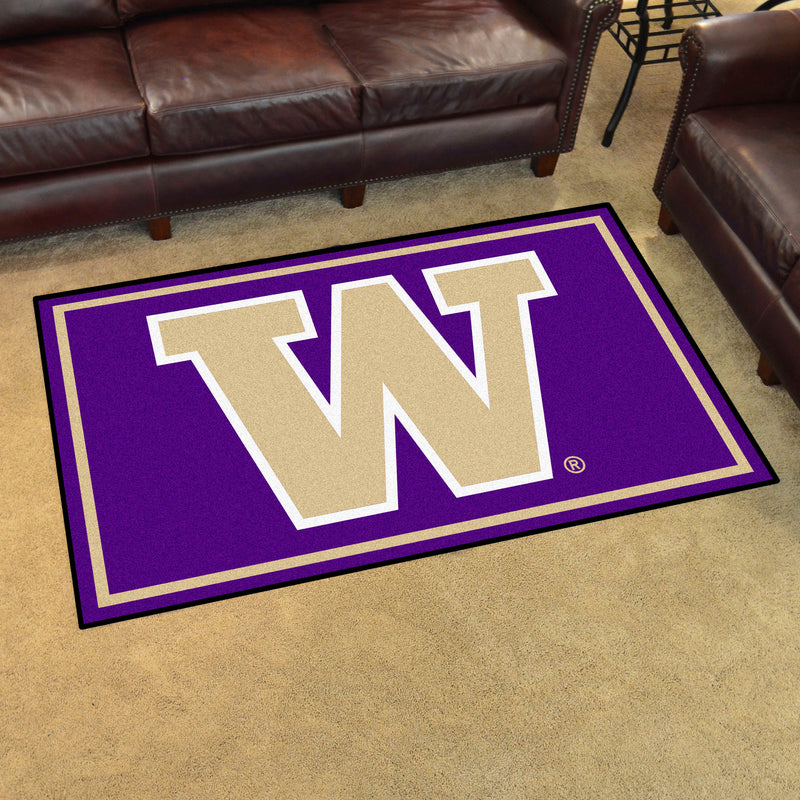 University of Washington Collegiate 4x6 Plush Rug