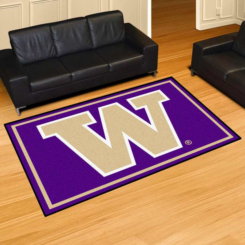 University of Washington Collegiate 5x8 Plush Rug