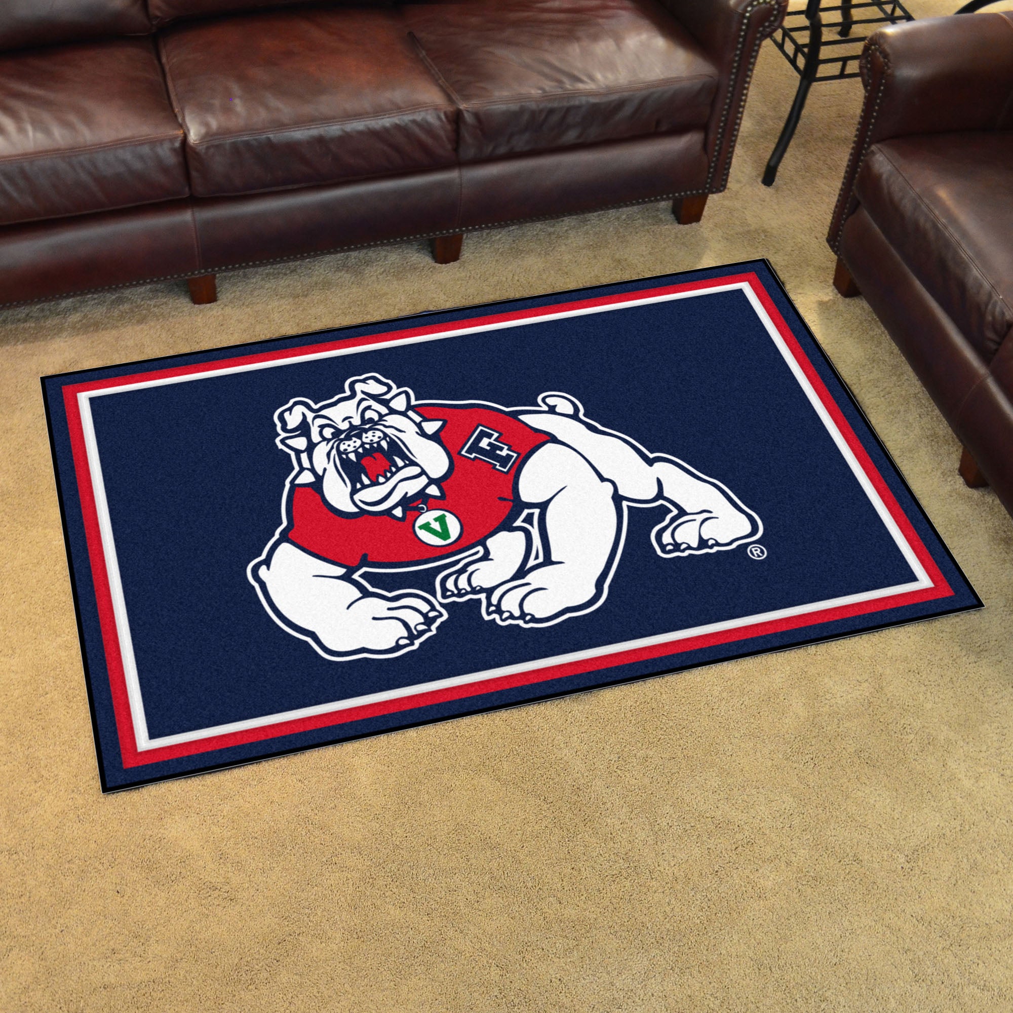 Fresno State Collegiate 4x6 Plush Rug | Made in the USA