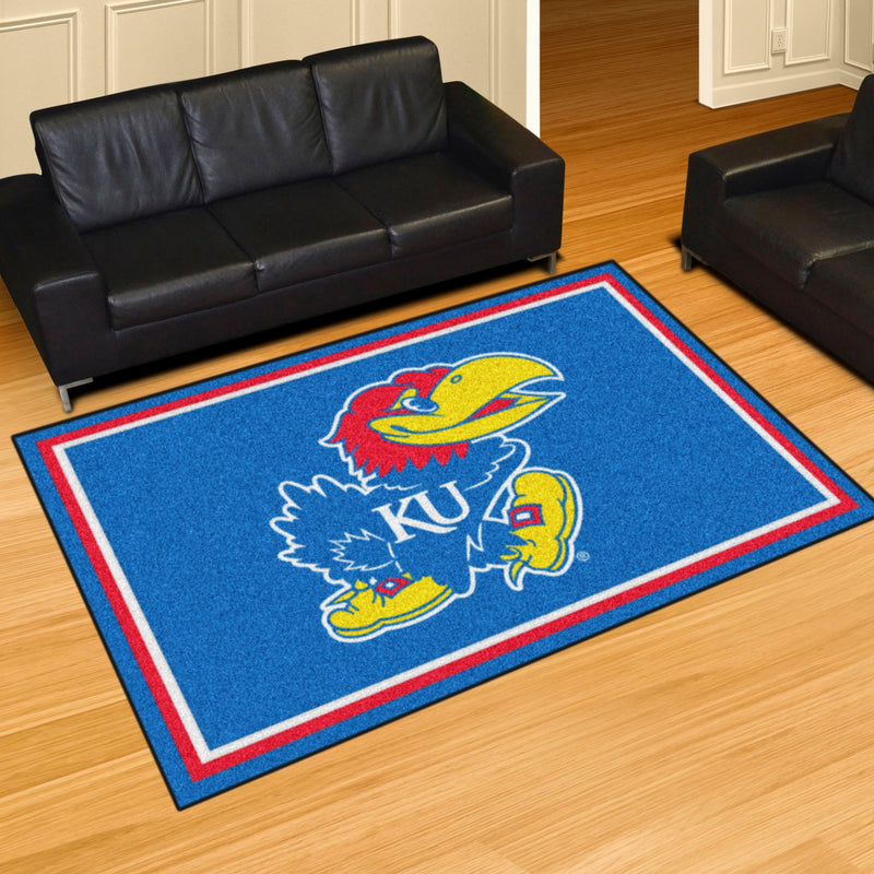 University of Kansas Collegiate 5x8 Plush Rug