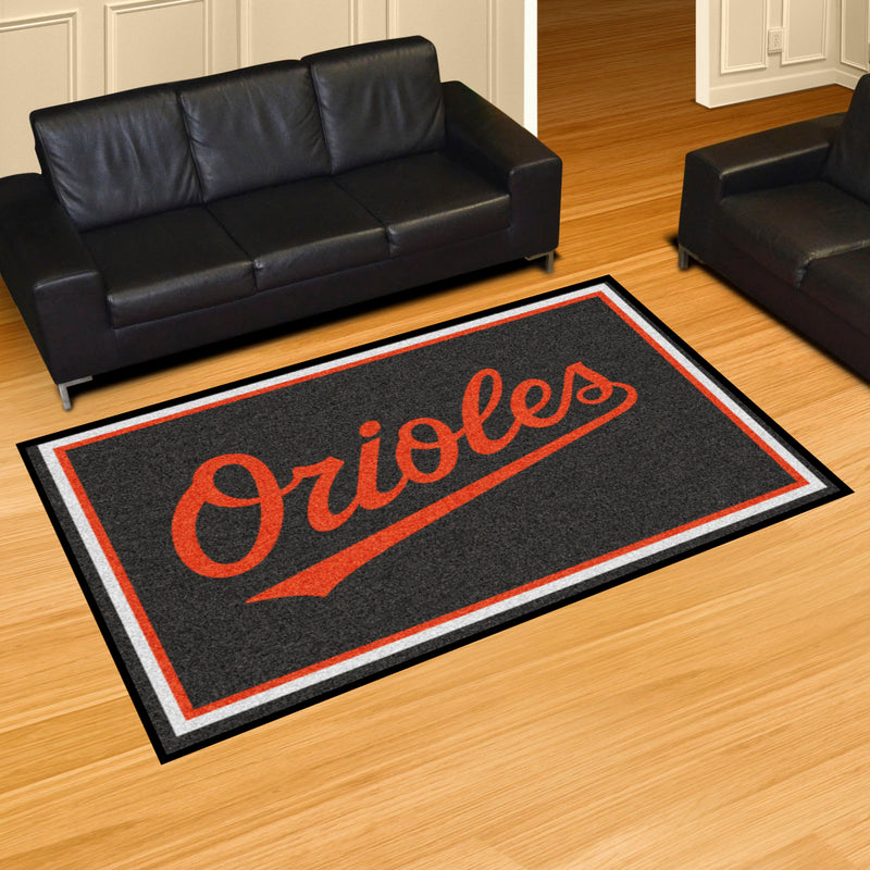 Baltimore Orioles MLB 5x8 Plush Rugs