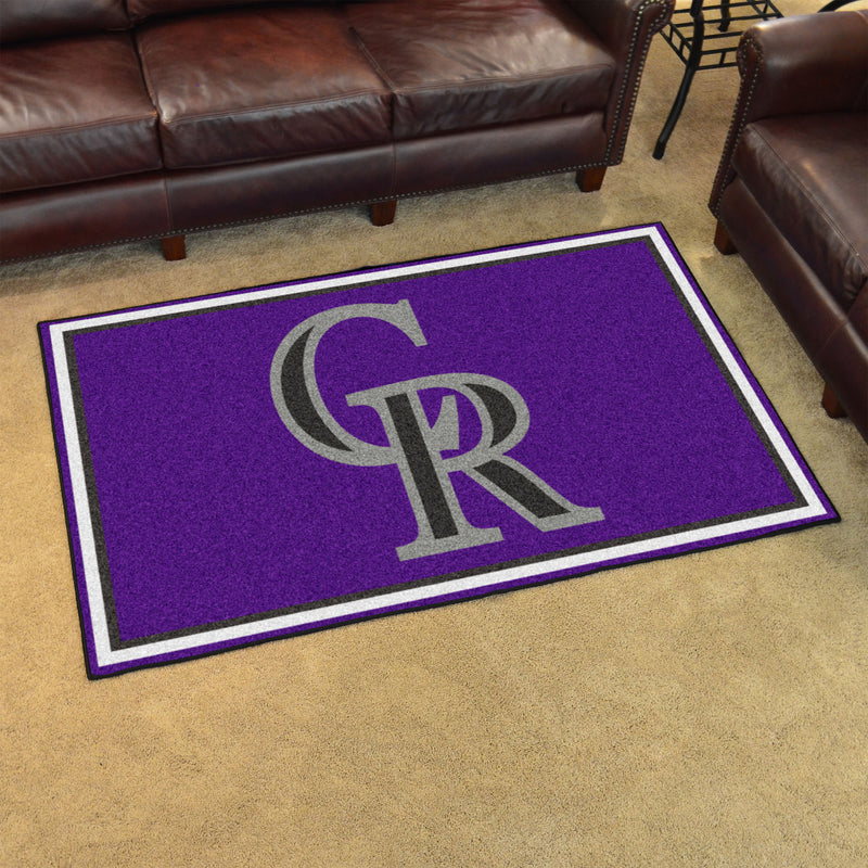 Colorado Rockies MLB 4x6 Plush Rugs