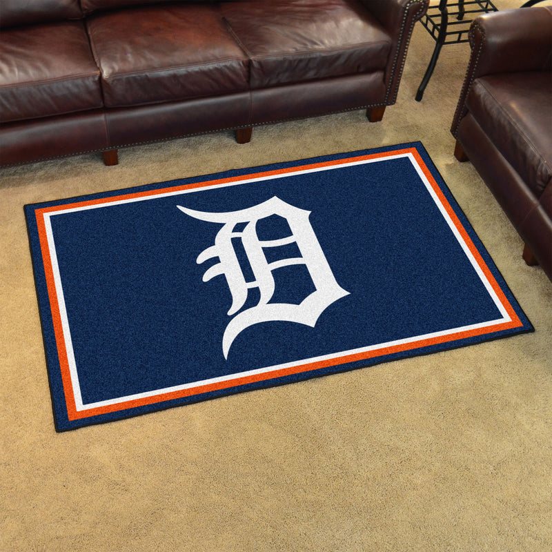 Detroit Tigers MLB 4x6 Plush Rugs