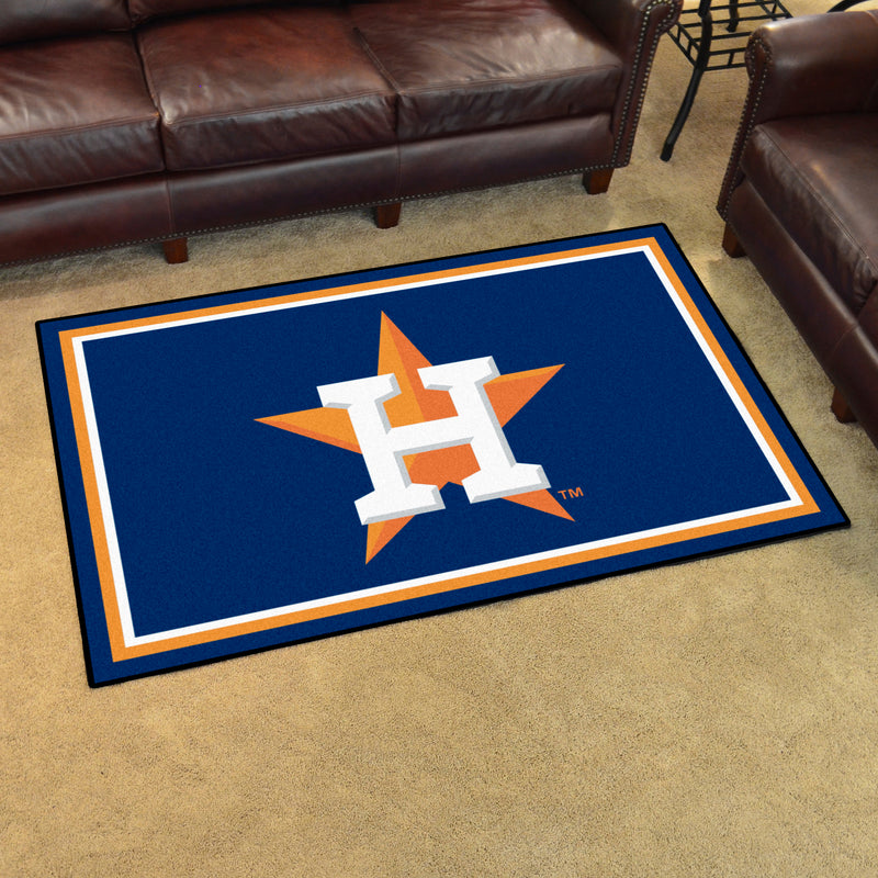 Houston Astros MLB 4x6 Plush Rugs