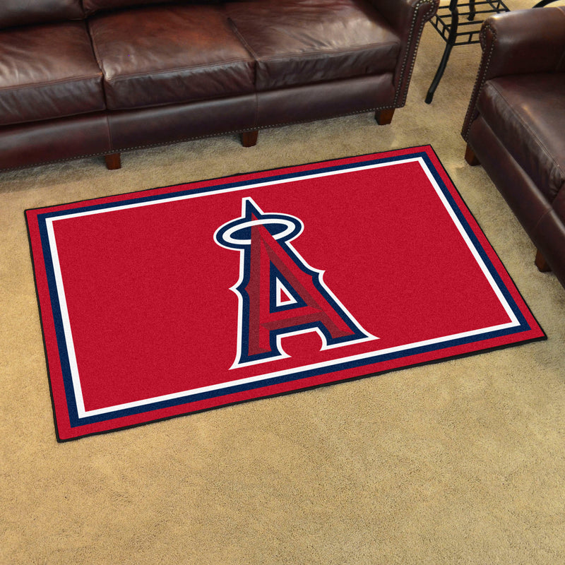 Los Angeles Angels MLB 4x6 Plush Rugs