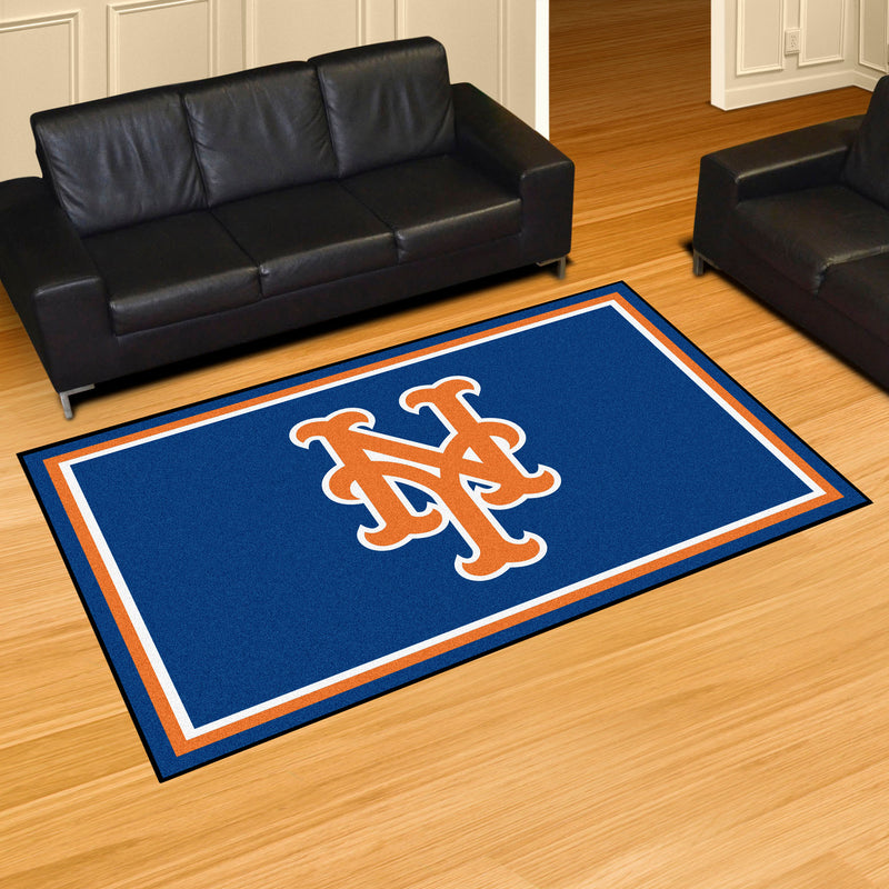 New York Mets MLB 5x8 Plush Rugs