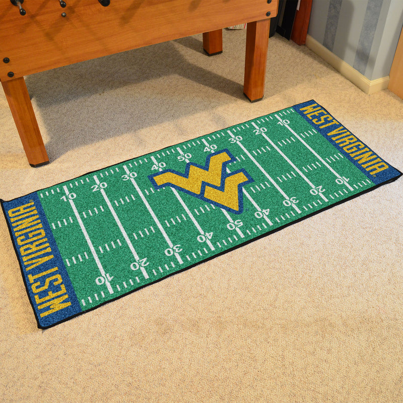 West Virginia University Collegiate Football Field Runner Mat