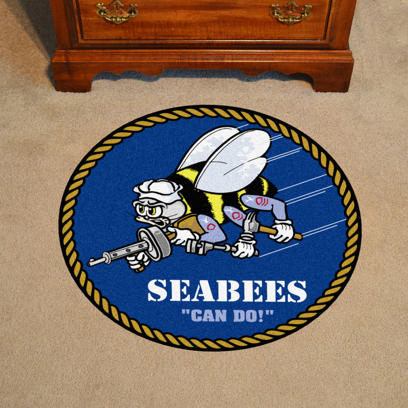 U.S. Navy Seabees 44" Round Mat