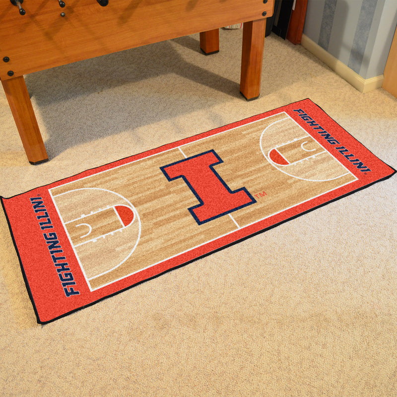 University of Illinois Collegiate NCAA Basketball Runner Mat