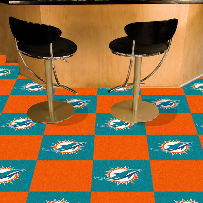 Miami Dolphins NFL Team Carpet Tiles