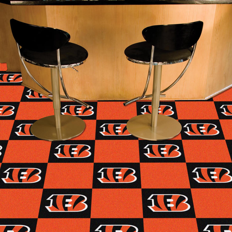 Cincinnati Bengals NFL Team Carpet Tiles
