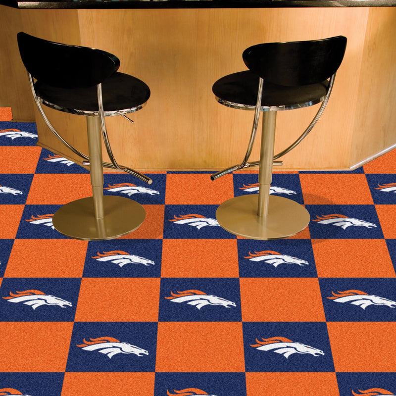 Denver Broncos NFL Team Carpet Tiles
