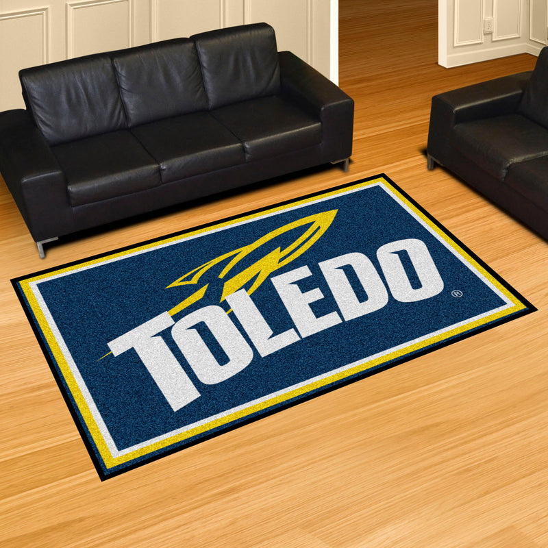 University of Toledo Collegiate 5x8 Plush Rug