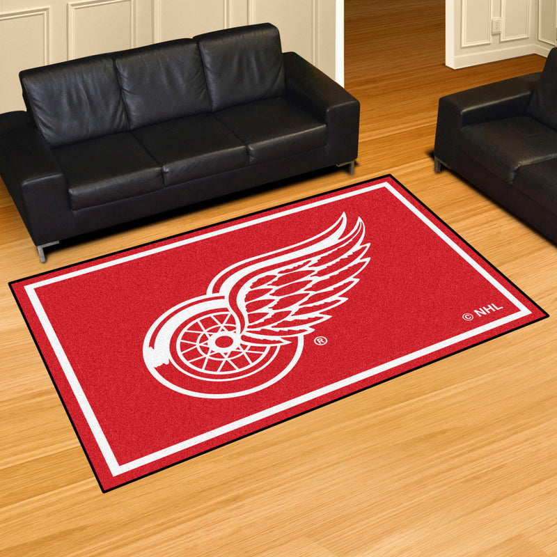 Detroit Red Wings NHL 5x8 Plush Rug