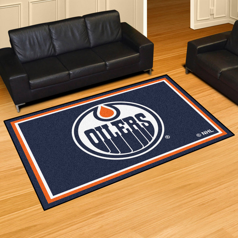 Edmonton Oilers NHL 5x8 Plush Rug