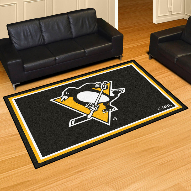 Pittsburgh Penguins NHL 5x8 Plush Rug