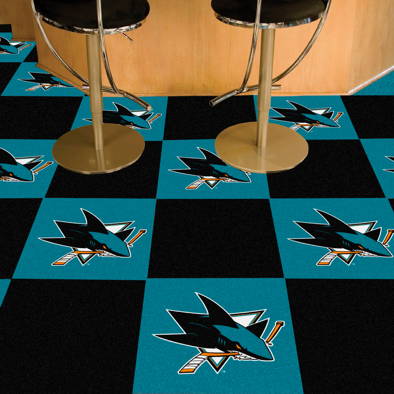 San Jose Sharks NHL Team Carpet Tiles