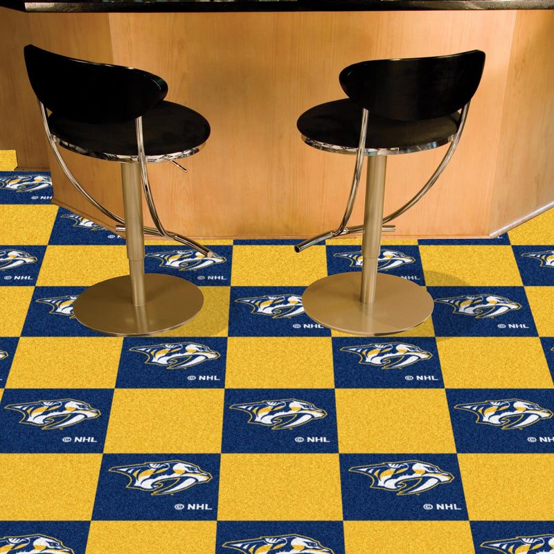 Nashville Predators Blue-Yellow NHL Team Carpet Tiles