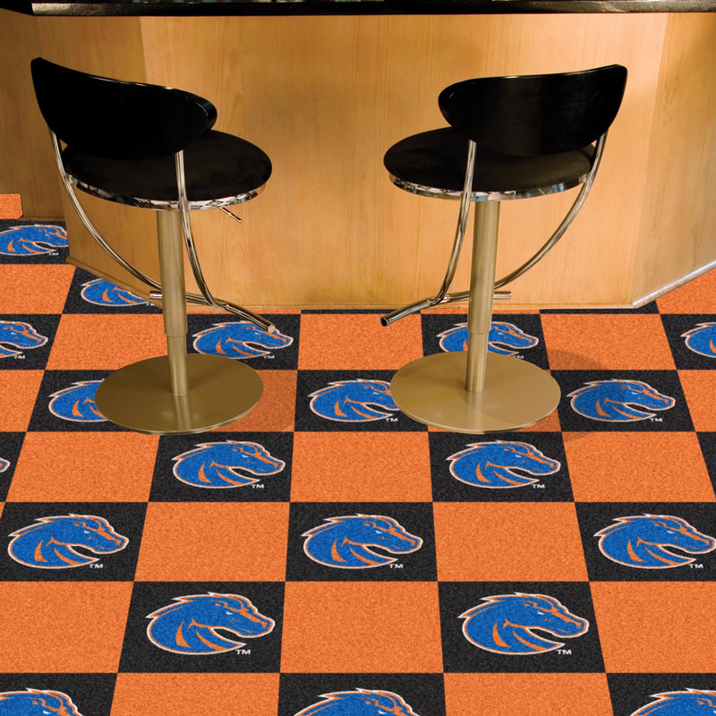Boise State University Black Collegiate Team Carpet Tiles