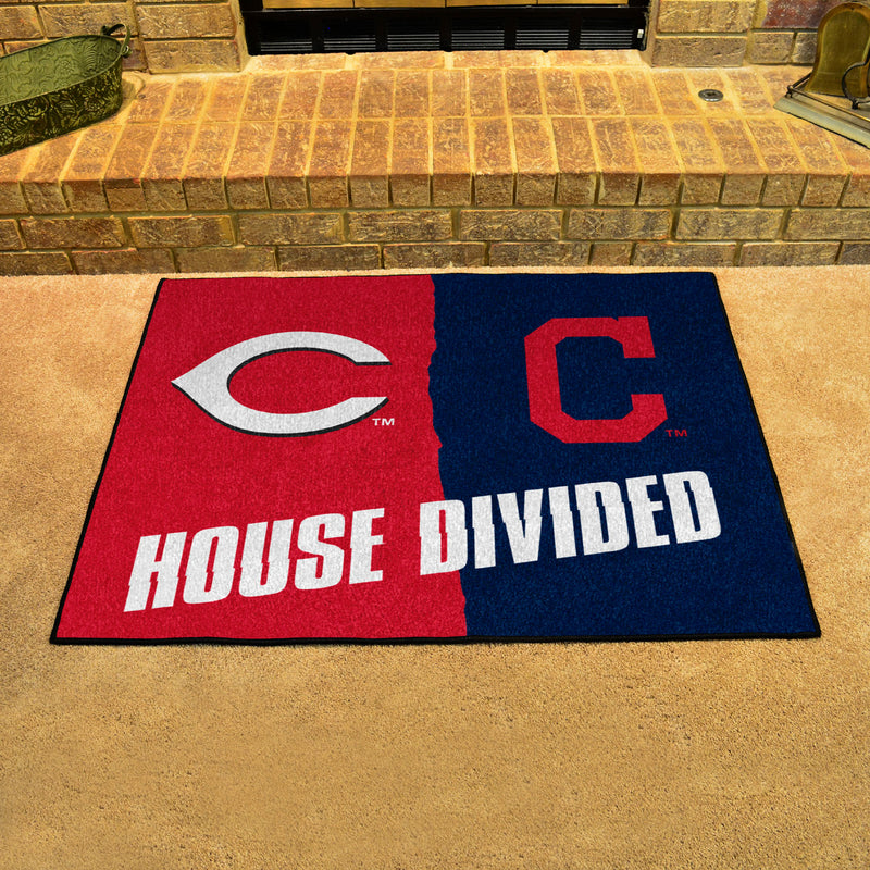 House Divided - Reds / Indians MLB Mats