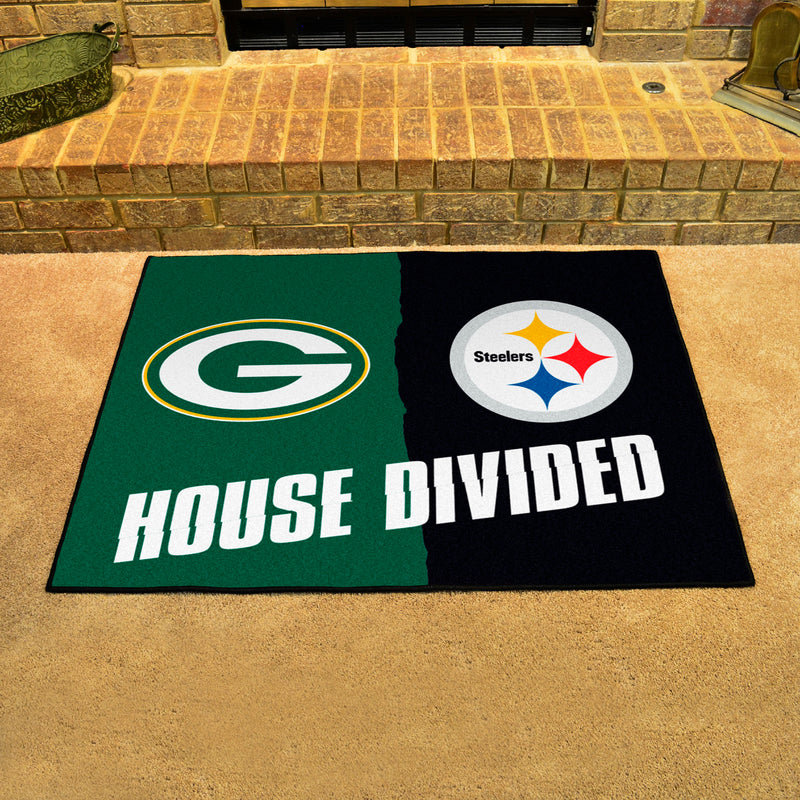 House Divided - Packers / Steelers NFL Mats