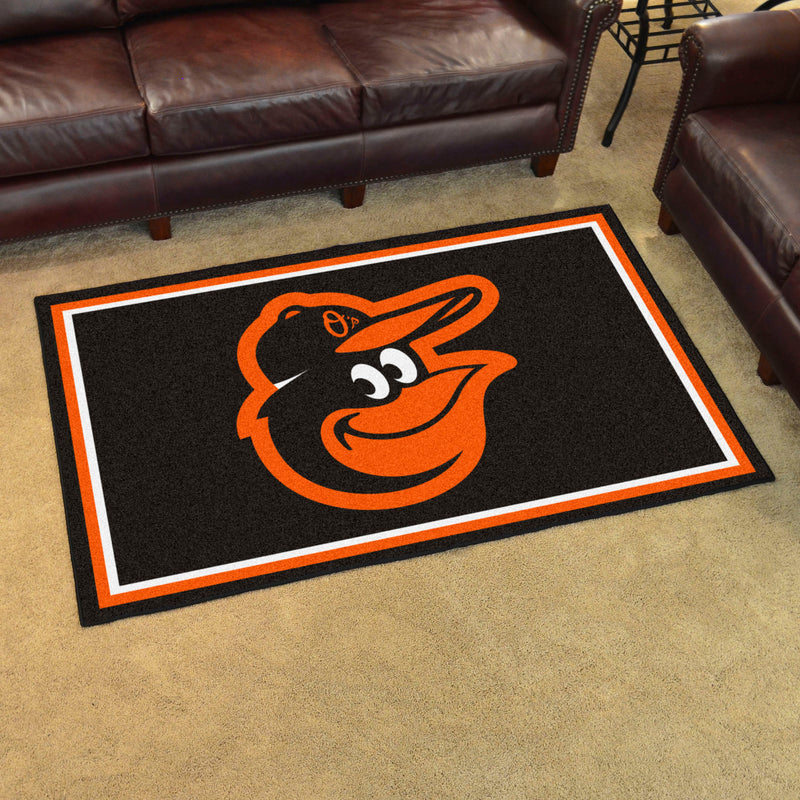 Baltimore Orioles Mascot MLB 4x6 Plush Rugs
