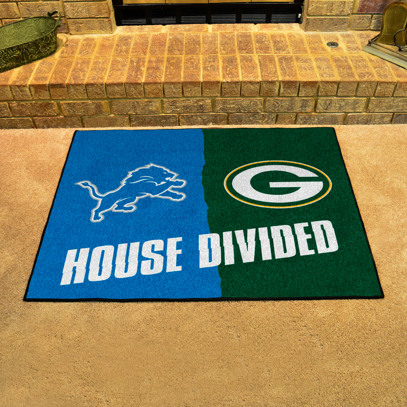 House Divided - Lions / Packers NFL Mats