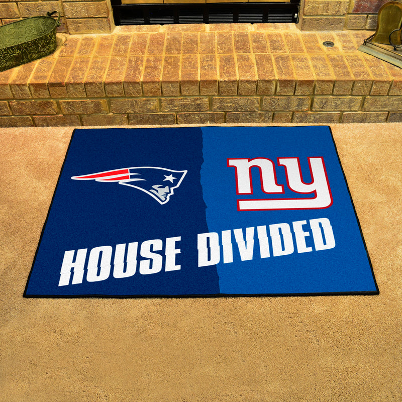 House Divided - Patriots / Giants NFL Mats