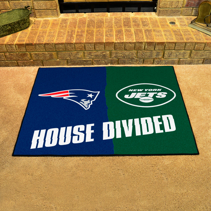 House Divided - Patriots / Jets NFL Mats