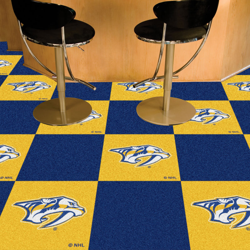 Nashville Predators Yellow-Blue NHL Team Carpet Tiles