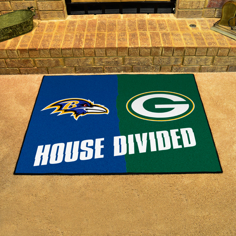 House Divided - Ravens / Packers NFL Mats