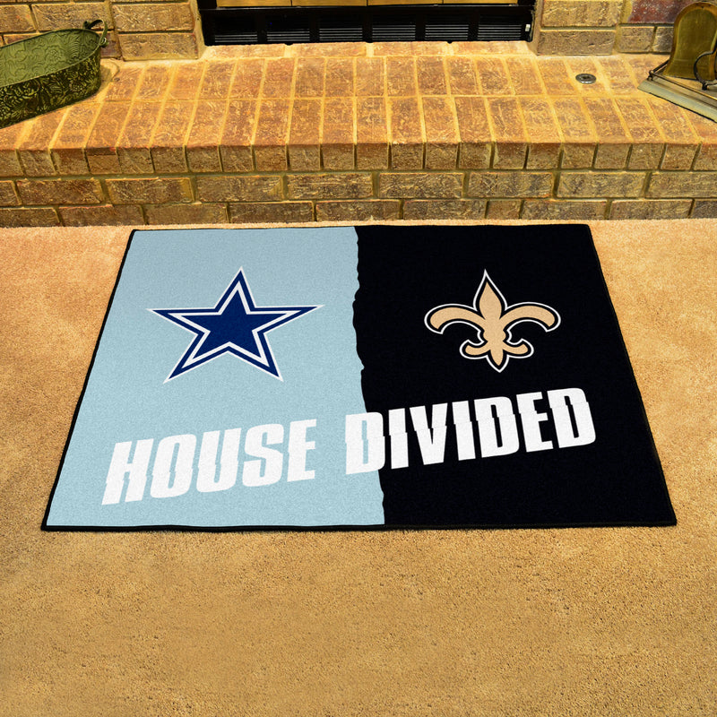 House Divided - Cowboys / Saints NFL Mats