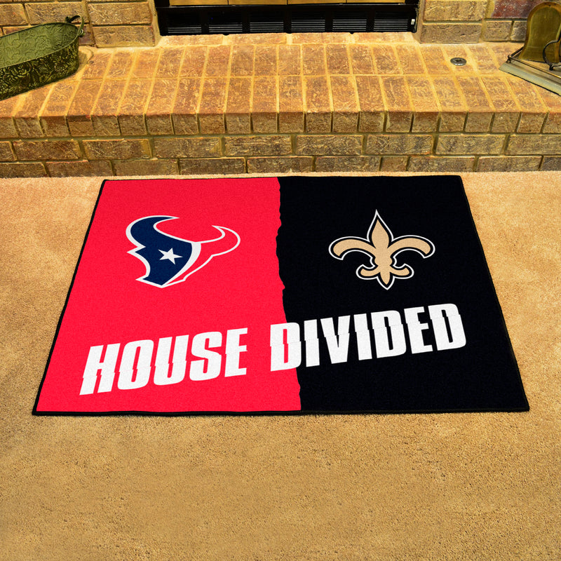 House Divided - Texans / Saints NFL Mats