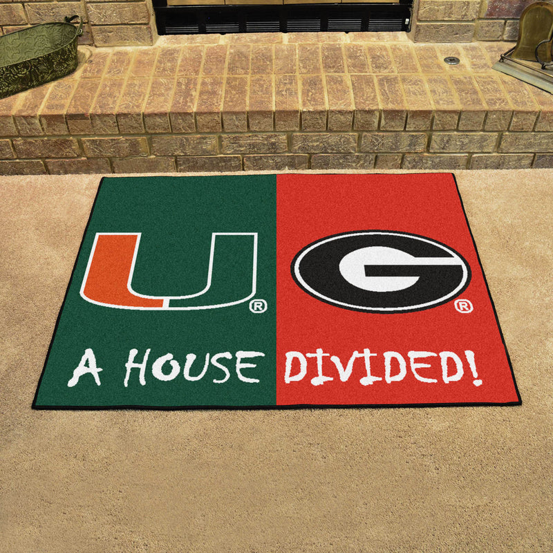 House Divided - Miami / Georgia Collegiate Mat