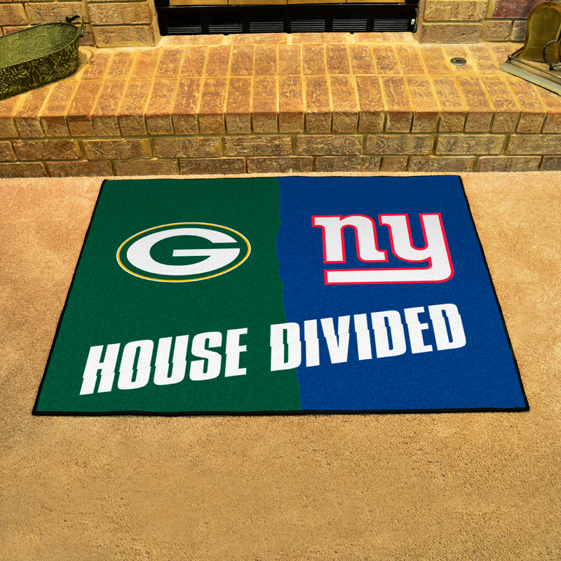 House Divided - Packers / Giants NFL Mats