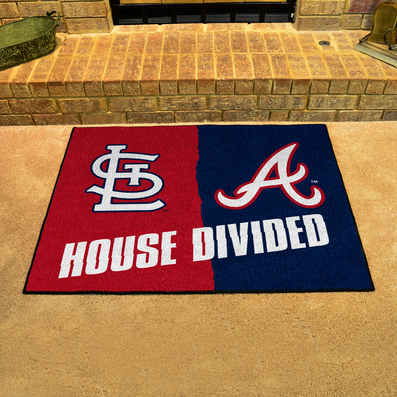 House Divided - Cardinals / Braves MLB Mats