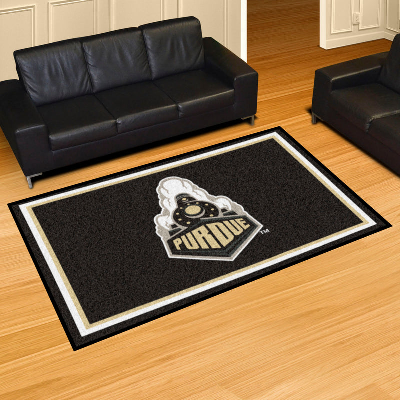 Purdue University Train Collegiate 5x8 Plush Rug