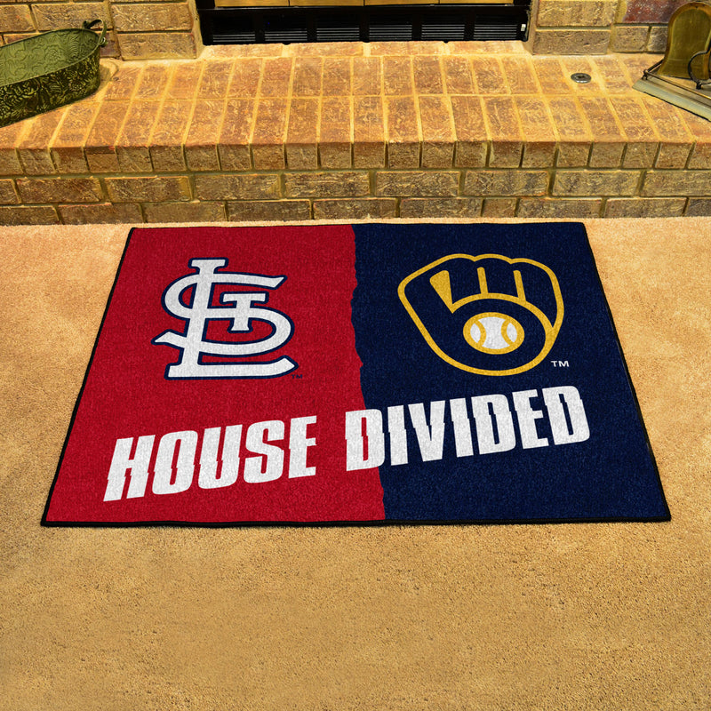 House Divided - Cardinals / Brewers MLB Mats