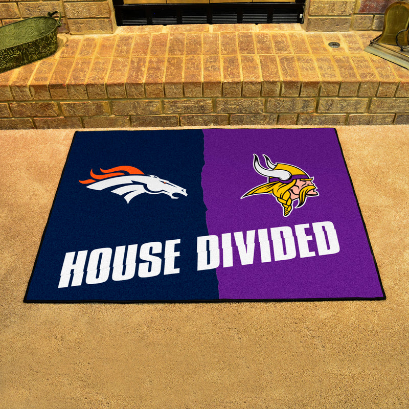 House Divided - Broncos / Vikings NFL Mats