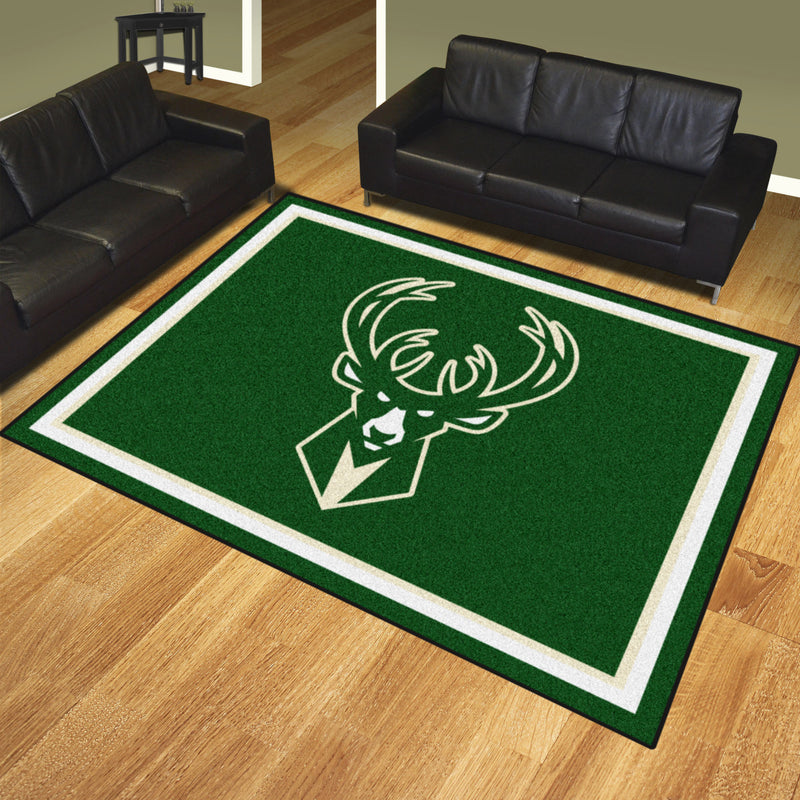 Milwaukee Bucks NBA 8x10 Plush Rug