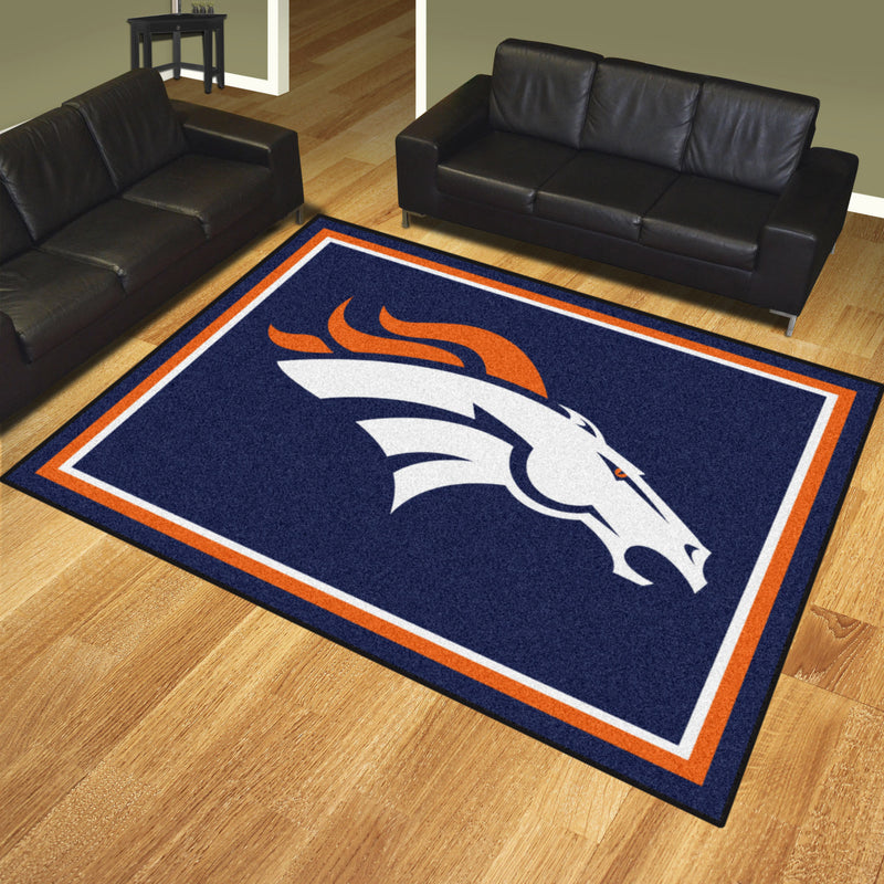 Denver Broncos NFL 8x10 Plush Rugs